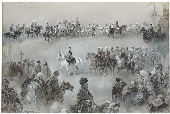 Каразин Николай Николаевич. Торжественный въезд императорской четы в Москву 9 мая 1896 года